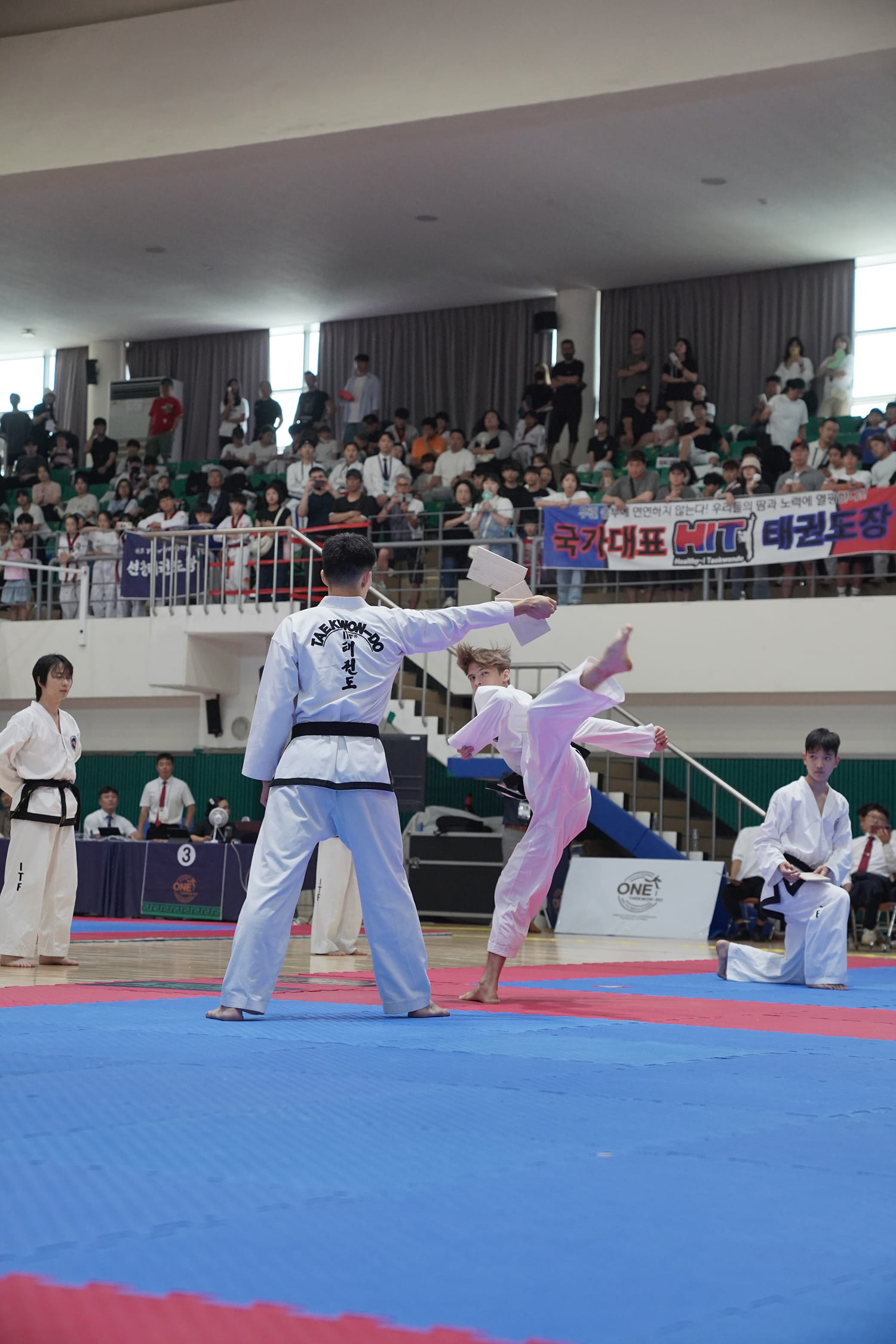 ITF 태권도 시범단 뛰어 격파